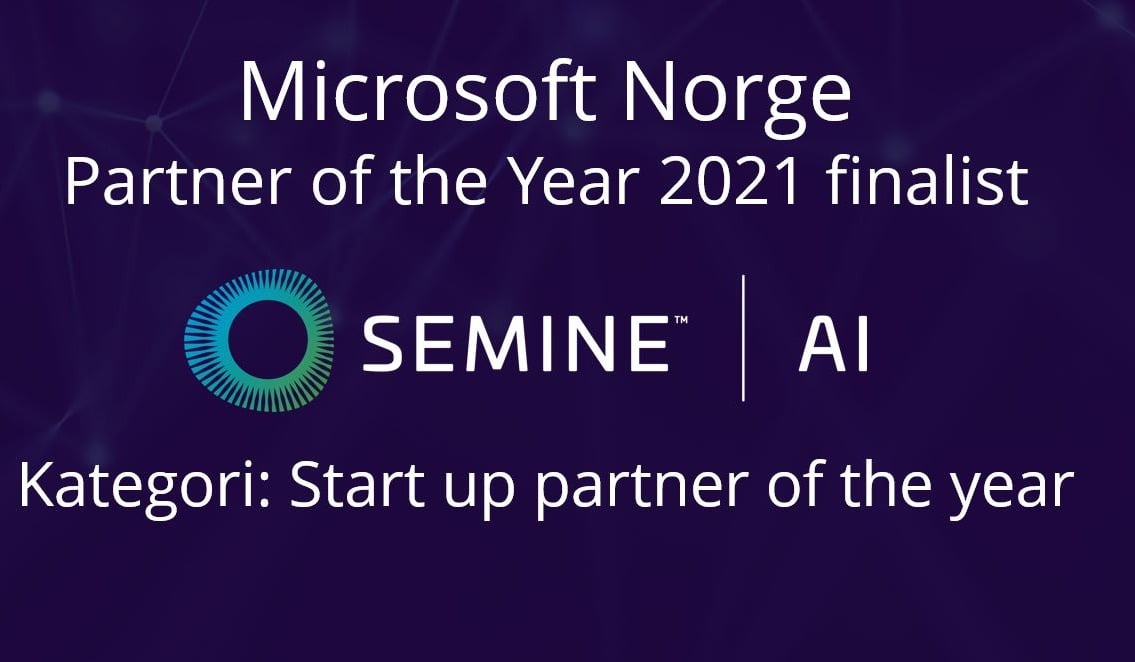 Semine er Microsoft Startup Partner of the year 2021 finalist!